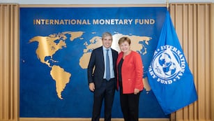 Caputo y Georgieva se reunieron por primera vez luego de la firma del acuerdo con el FMI. (Gentileza)
