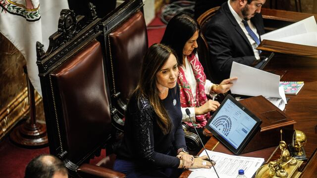 La vicepresidenta Victoria Villarruel prorrogó el congelamiento de las dietas (Foto: Federico López Claro)