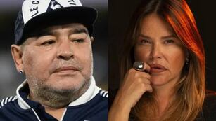 Nazarena Vélez y Diego Maradona.
