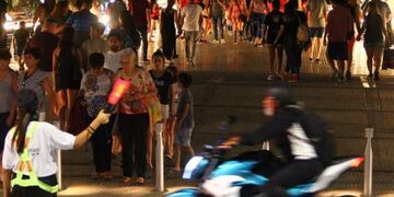 Motos en Carlos Paz. (La Voz)