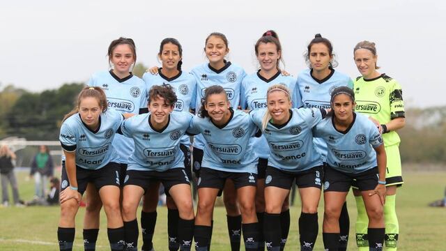 Las chicas de Belgrano volvieron a festejar en condición de visitante. (Prensa Belgrano)