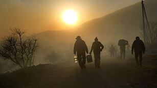 Calor y viento en el comienzo de la primavera. Y sin lluvias. Lo que agrava la situación con los incendios forestales (La Voz).
