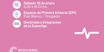 Atención cardiológica para jugadores de la Superliga en Palo Blanco.