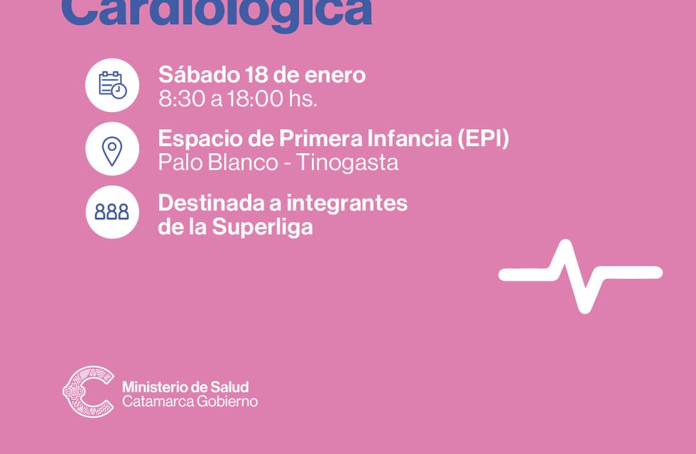 La Salud cardiológica llega a la Superliga en Tinogasta
