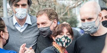 Santilli y Larreta. (Foto / Juntos por el Cambio)