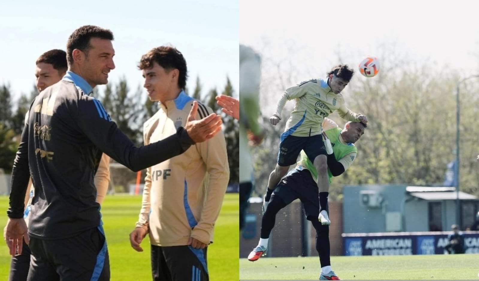 Santiago Fernández. Fue al Sub 20 y terminó siendo sparring de la mayor por pedido de Scaloni. El 18/9 se dará la lista para el mundial de Chile. El defensor de Talleres, es fija. (Prensa AFA)