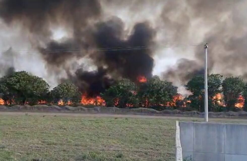 Importante incendio en el oeste rafaelino