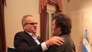 El embajador de Israel con Javier Milei.