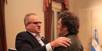 El embajador de Israel con Javier Milei.