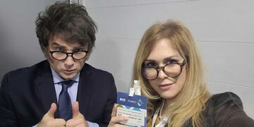 Javier Milei y Lilia Lemoine.
