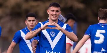 Francisco Pozzo, goleador de la Reserva de Vélez, jugará en Talleres (Prensa Vélez)
