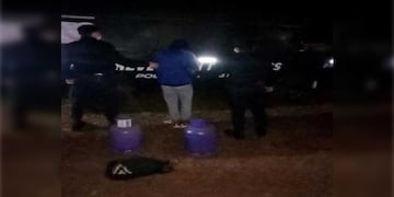 Joven fue detenido por robar cilindros de gas y esconderlos en su domicilio.