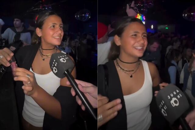 Uma Granata sorprendida en un boliche