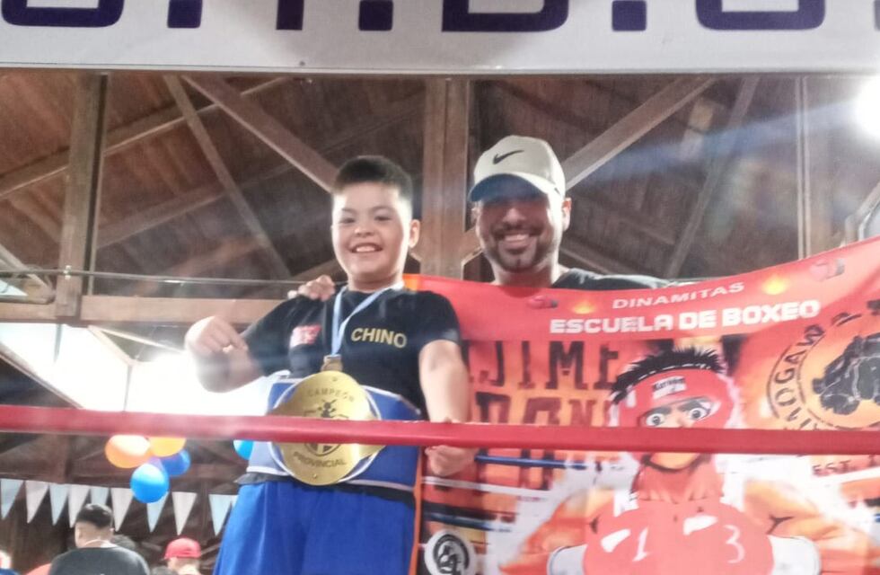 Kevin Algarbe de Arroyito es Campeón Provincial Infantil de Boxeo