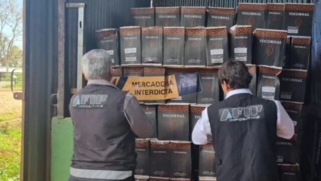 Bernardo de Irigoyen: incautan botellas de vino.
