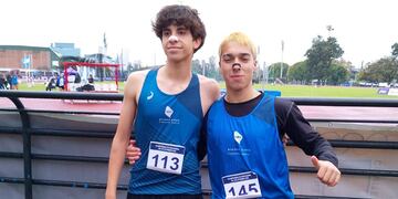 Mateo Ledesma y Agustín Navarrete participaron del Nacional de Atletismo U - 23.