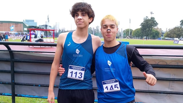 Mateo Ledesma y Agustín Navarrete participaron del Nacional de Atletismo U - 23.