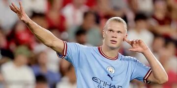 Erling Haaland hizo un doblete para el City.