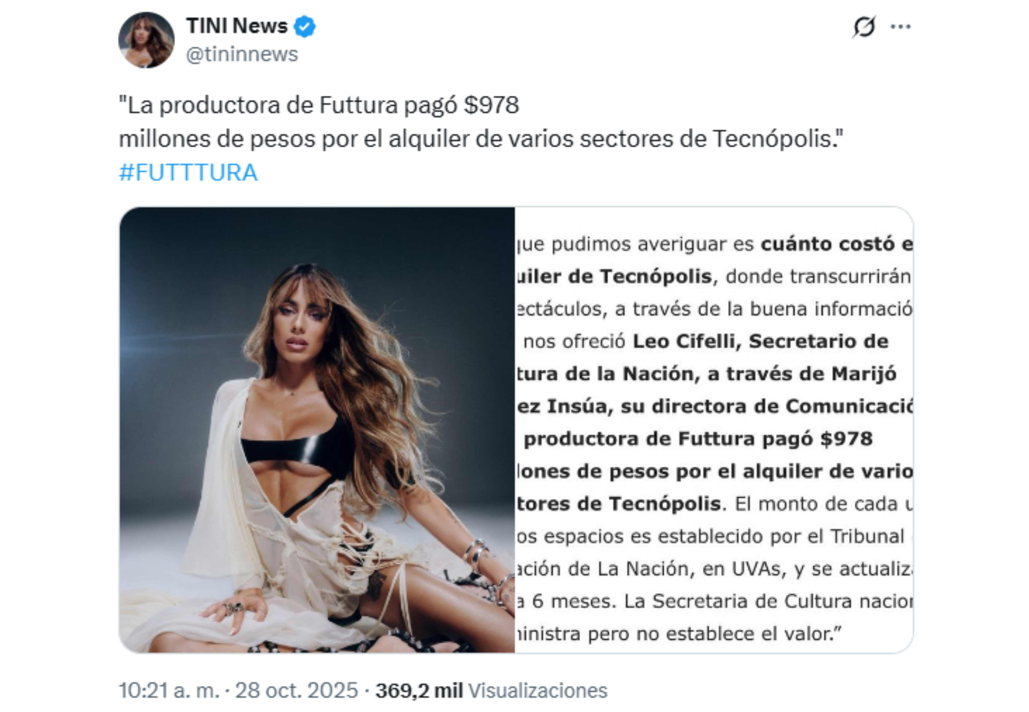 La cantante alquiló el predio por una cifra que dejó a todos impactados.