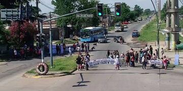 El cruce de San Martín y Circunvalación fue uno de los puntos donde se llevó a cabo la manifestación.