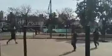 Las imágenes de la balacera en Lanús.