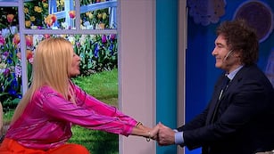 Yuyito González entrevistó a su pareja, el presidente Javier Milei. (Captura de tv)