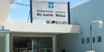 El hospital Lucio Molas, en Santa Rosa de La Pampa, donde está internada la criatura de 13 meses. (Gentileza)