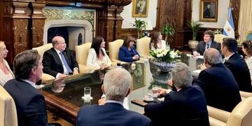 Javier Milei ser reunió con su gabinete en Olivos. Foto: La Voz