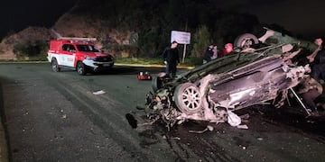 Vuelco sobre variante Costa Azul