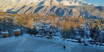 Nevada en Potrerillos. Gentileza / @MuniLujanDeCuyo