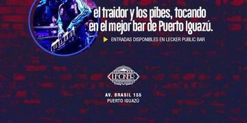Puerto Iguazú disfrutará una velada a pura cumbia con Los Pibes Chorros.