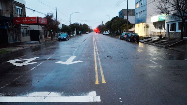 Una avenida de Santa Rosa en la mañana de este sábado (El Diario)
