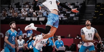 Facundo Conte y compañia durante los juegos olímpicos de 2020.