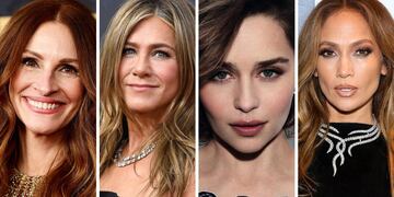 Julia Roberts, Jennifer Aniston, Emilia Clarke y Jennifer Lopez.