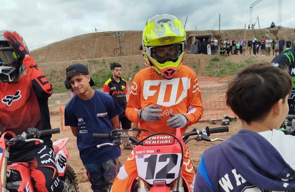 Santino Riba debutó con un podio en el Campeonato Cordobés de Motocross
