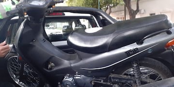Moto retenida en Rafaela