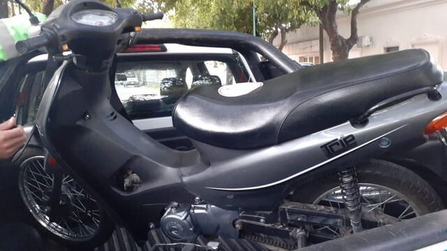 Moto retenida en Rafaela