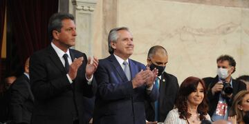 Alberto Fernández aceptó un pedido de Sergio Massa para aprobar un proyecto de ley. 
Foto Federico Lopez Claro