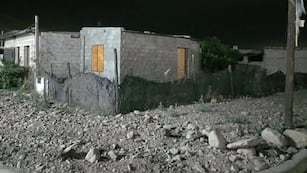 La vivienda del barrio 23 de Agosto de la ciudad de El Carmen (Jujuy), donde se produjo el femicidio de Jorgelina Cruz el lunes pasado.
