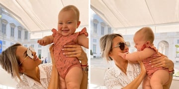 Agustina Gandolfo encontró la solución para que Nina duerma.