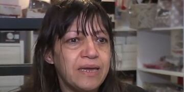 Lía. La comerciante damnificada en Córdoba (Captura de video).