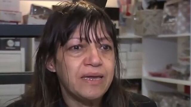 Lía. La comerciante damnificada en Córdoba (Captura de video).