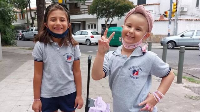 La nena empezó primer grado en la Escuela Claret a la espera del tratamiento con naxitamab.