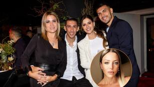 Jorgelina Cardoso, Ángel Di María, Camila Galante y Leandro Paredes