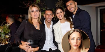 Jorgelina Cardoso, Ángel Di María, Camila Galante y Leandro Paredes