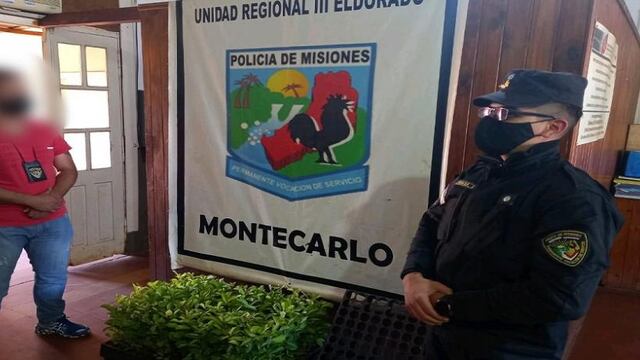 Colonia Laharrague: recuperan plantines de yerba. Policía de Misiones