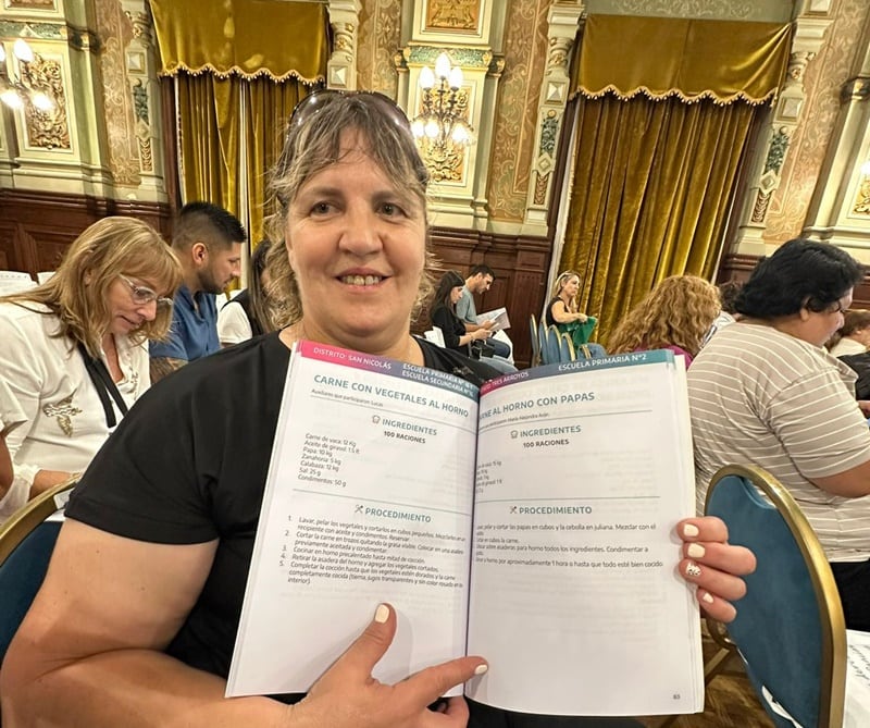 El Consejo Escolar de Tres Arroyos participó de la presentación del Primer Recetario Bonaerense del Servicio Alimentario Escolar
