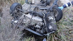 El vehículo fue encontrado a más de 200 metros del camino.