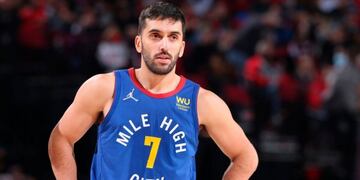 El cordobés Facundo Campazzo apenas jugó un puñado de minutos en el triunfo de Denver sobre el campeón.