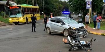 Accidente vial en Posadas dejó un saldo de un herido.